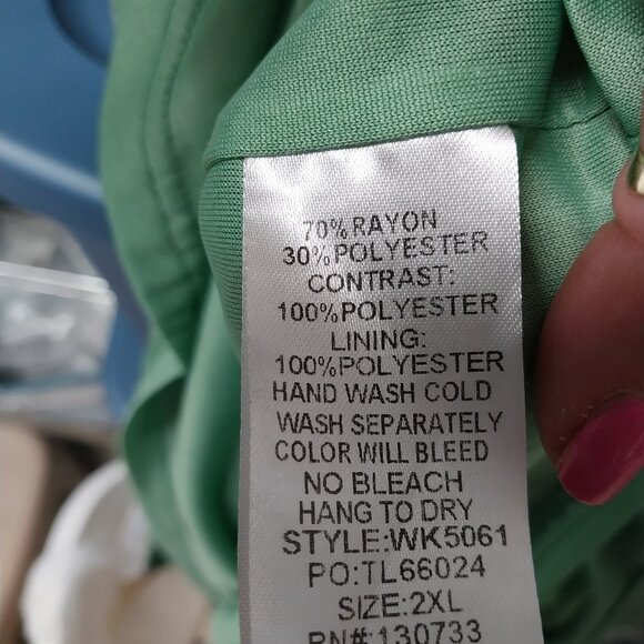 Umgee Green Mini Dress with Floral Embroidery - Picture 7 of 7